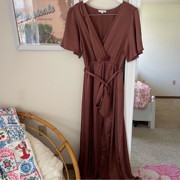 Baltic Born Sicily Maxi Dress in Rosy Brown Size XL - Picture 3 of 7